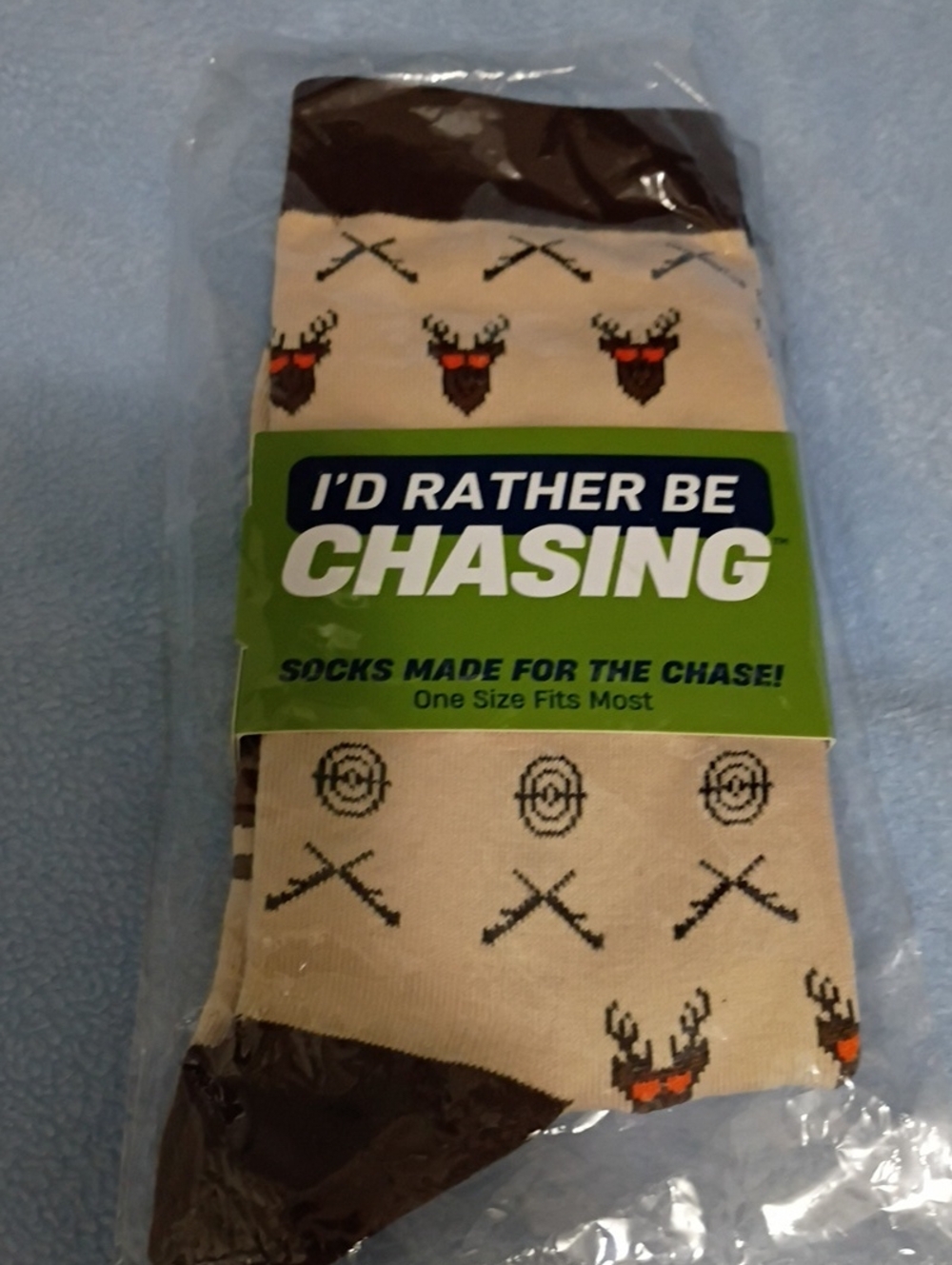 Men's Beige Novelty Hunting Socks